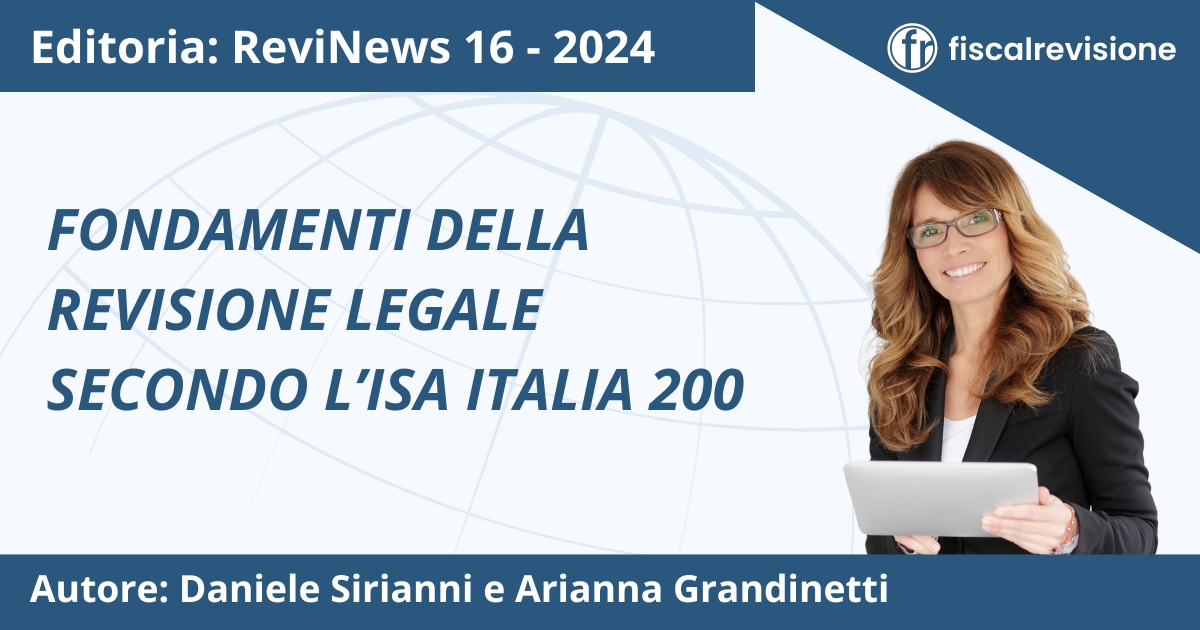 fondamenti della revisione legale secondo l’isa italia 200 - fiscal revisione - formazione revisori legali